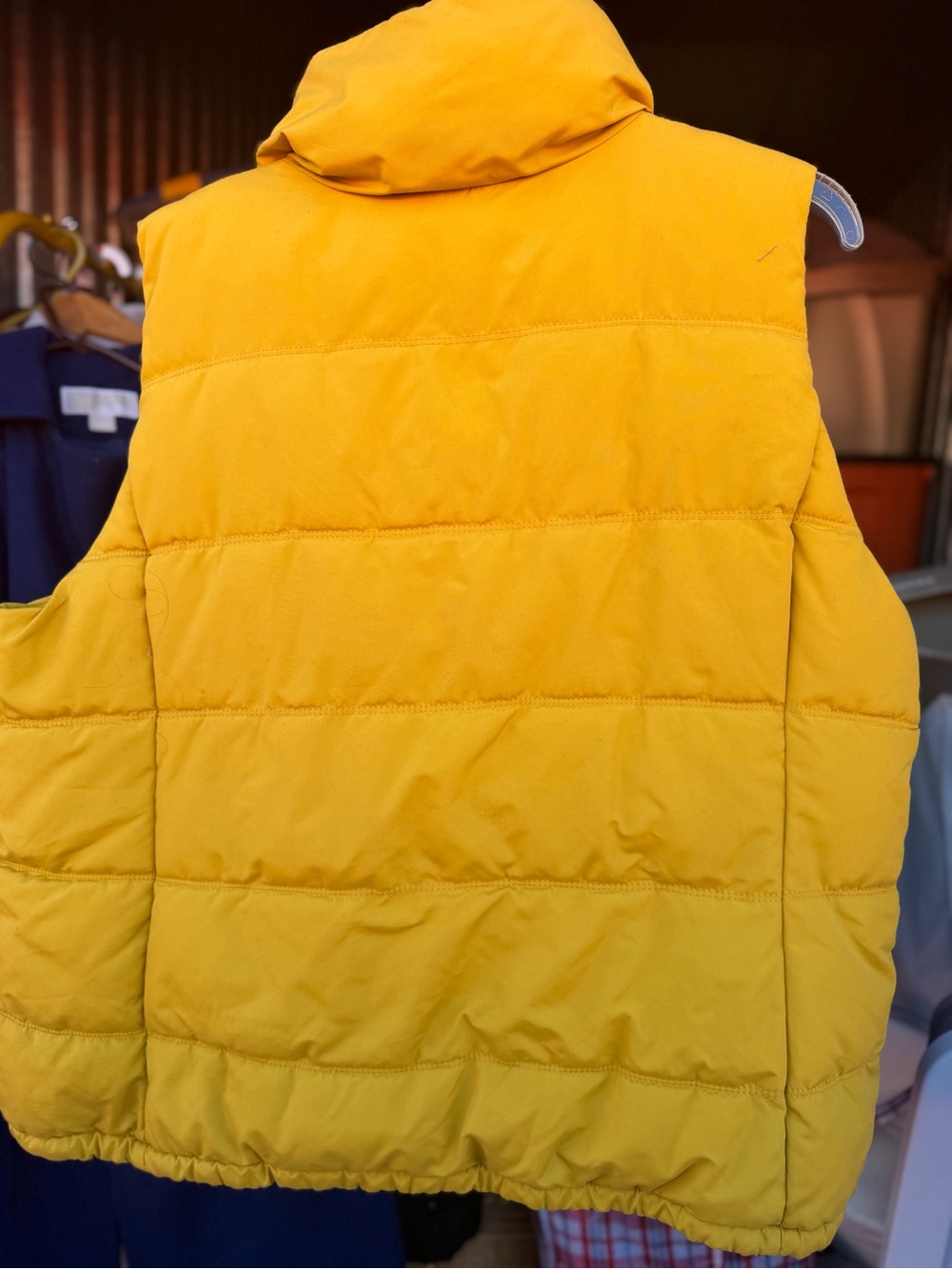 Old Navy Yellow Quilted Puffer Vest - Women's Sleeveless Jacket - Picture 4 of 4